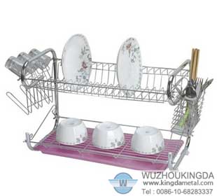 Dish rack with tray