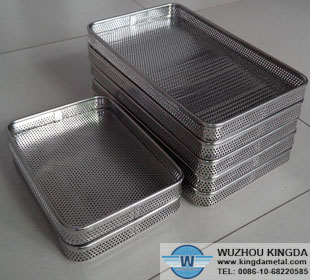 Perforated basket used for sterilization