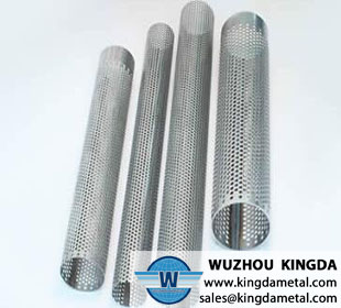 Perforated metal mesh filter tube
