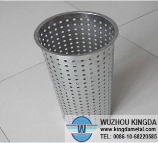 Perforated stainless heat treat baskets