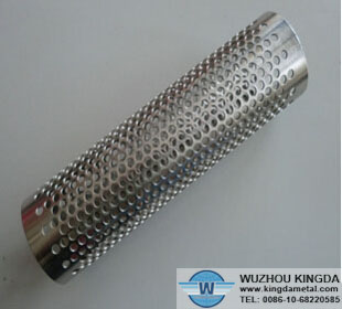 Perforated tube for oil filter