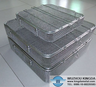 Stainless steel wire mesh instrument trays