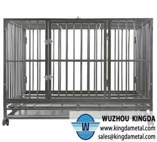 Large stainless dog cage