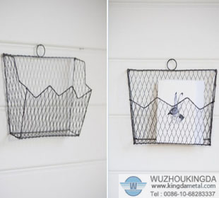 Metal wall basket