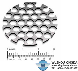 Perforated filter disc