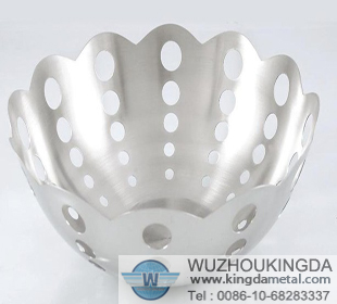 Perforated metal fruit dish