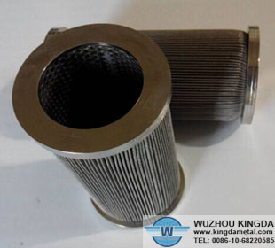 Pleated mesh filter element