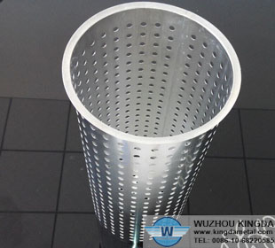 Round perforated basket stainless steel