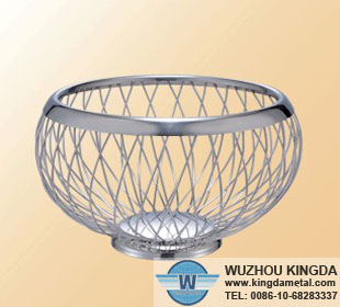 Round stainless steel basket