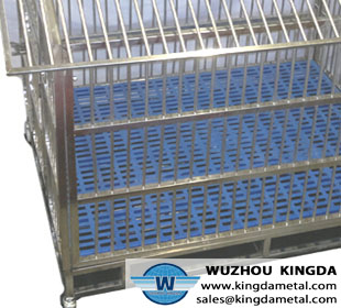 Stainless animal cage element