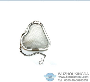 Stainless mesh heart shape infuser