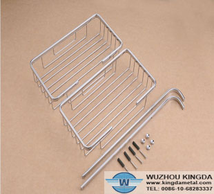 Stainless steel bathroom wire basket