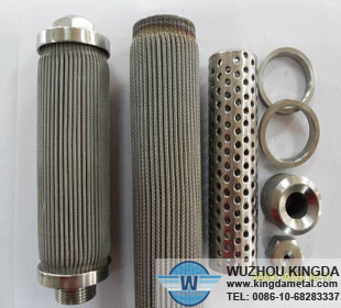 Stainless steel woven filter element
