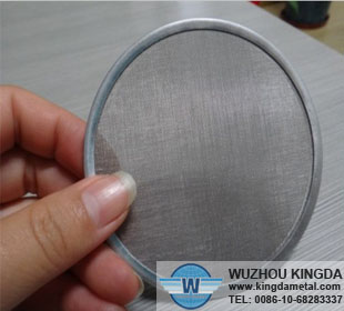 Stainless steel woven wire mesh filter disc