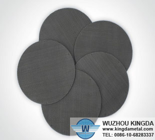 Steel woven filter disc