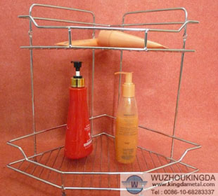 Wire bathroom storage wall rack