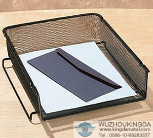 Wire mesh letter desk tray