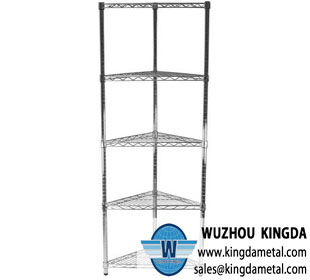 Wire shelving corner rack